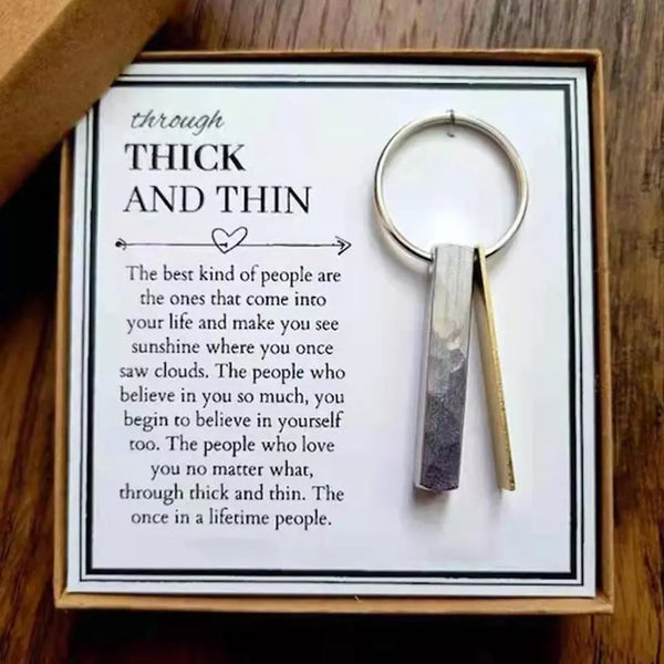 Through Thick and Thin Keychain HNS Studio Canada