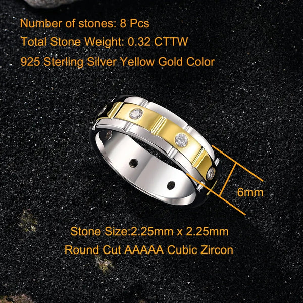 Men's Gold and Silver Promise Ring