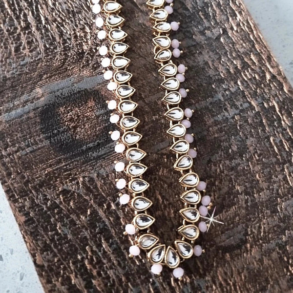 Ethnnic Choker With Champagne and Pink stones HNS Studio Canada