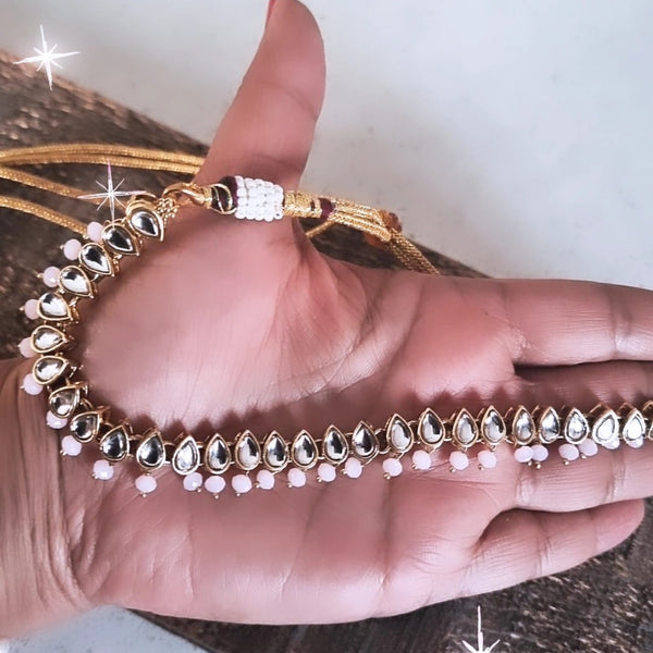 Ethnnic Choker With Champagne and Pink stones HNS Studio Canada