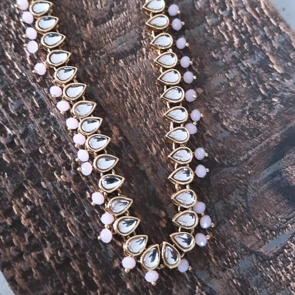 Ethnnic Choker With Champagne and Pink stones HNS Studio Canada