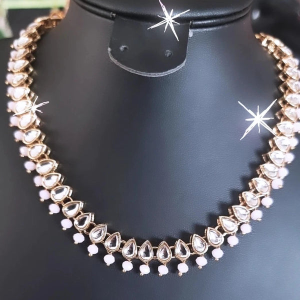 Ethnnic Choker With Champagne and Pink stones HNS Studio Canada