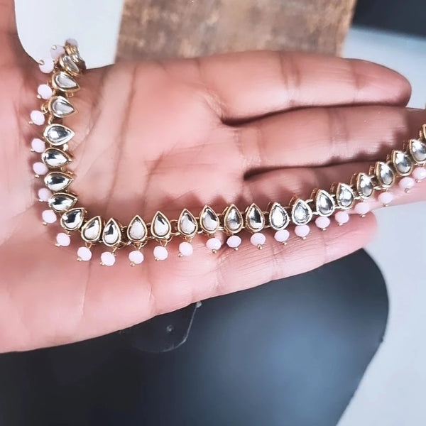 Ethnnic Choker With Champagne and Pink stones HNS Studio Canada