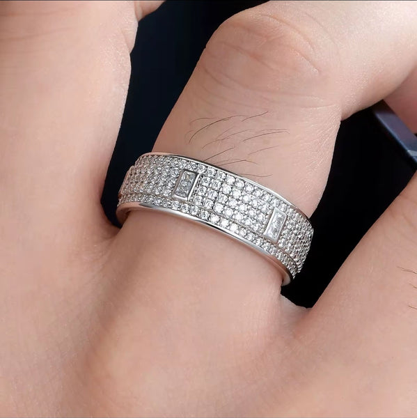 Men’s Wedding Band – Solid Sterling Silver 925