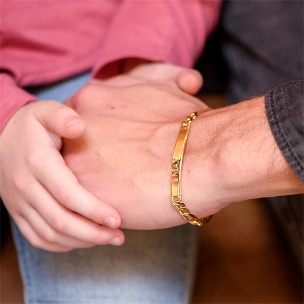 Personalized Sterling Silver Bracelet for Men HNS Studio Canada