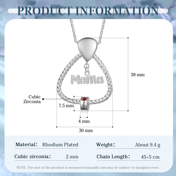 Personalized Mama Necklaces with Names & Birthstones