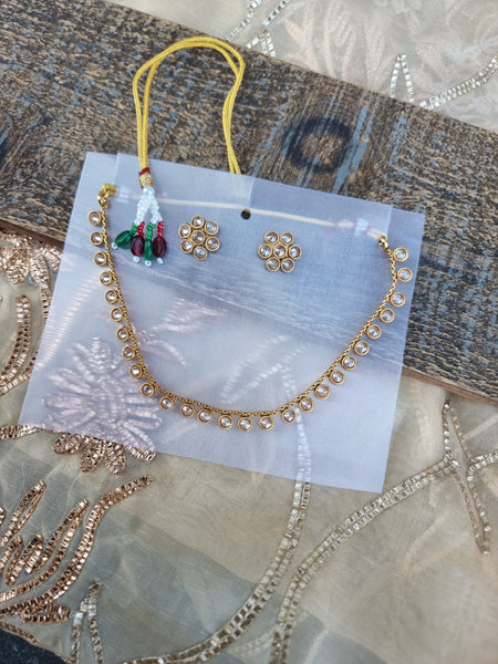 Petite Kundan Polki Necklace HNS Studio Canada
