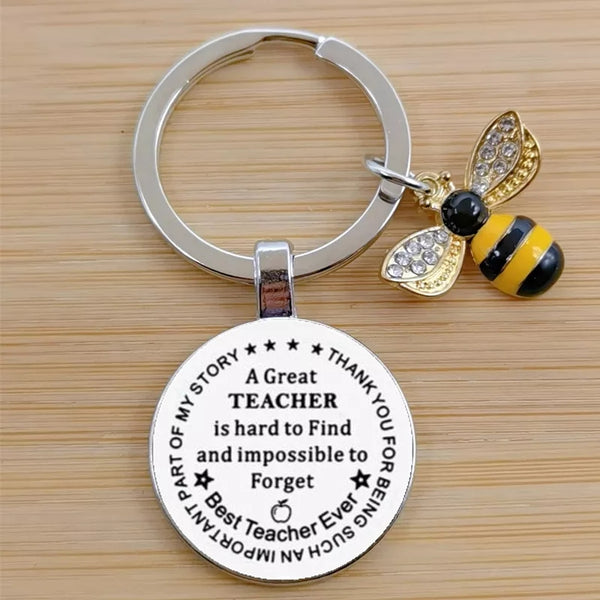 A Great Teacher is Hard to Find But Impossible to Forget Teacher's Keychain HNS Studio Canada