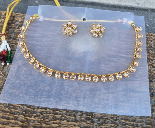 Petite Kundan Polki Necklace HNS Studio Canada