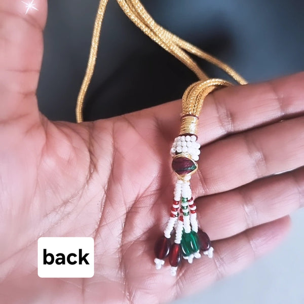 Ethnnic Choker With Champagne and Dark Pink Stones