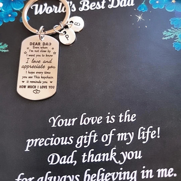 Remember I Love You Dad Keychain- Personalized HNS Studio