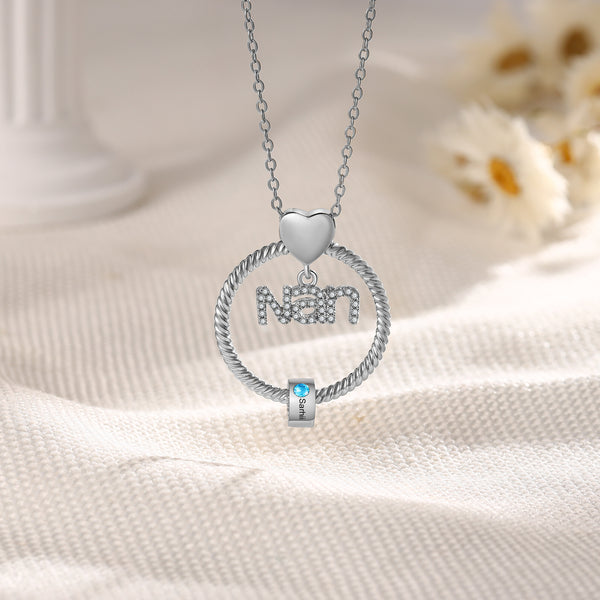 Personalized Family Name Necklace for Nan HNS Studio Canada