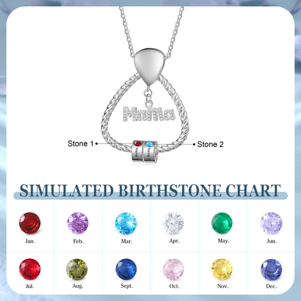 Personalized Mama Necklaces with Names & Birthstones