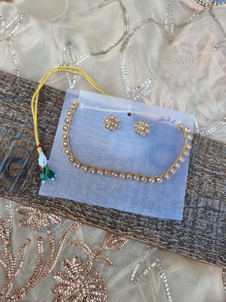 Petite Kundan Polki Necklace HNS Studio Canada
