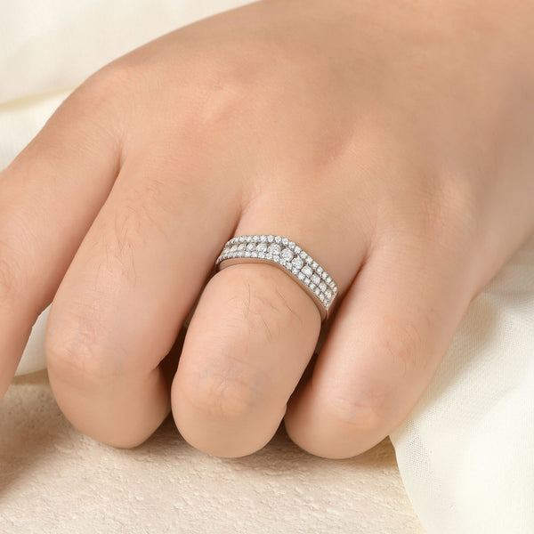 Eternity Wedding Band for Women — 925 Sterling Silver Promise Ring