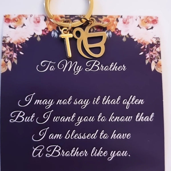 Personalize Ik Onkar Charm Keychain HNS Studio Canada