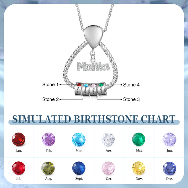 Personalized Mama Necklaces with Names & Birthstones