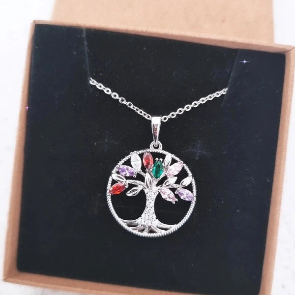 Tree of Life with Colorful Gemstones HNS Studio Canada