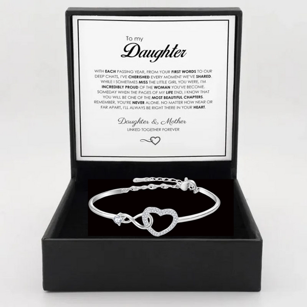 To My Daughter Infinity Heart Bracelet