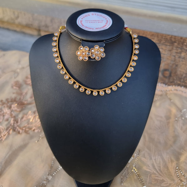 Petite Kundan Polki Necklace HNS Studio Canada