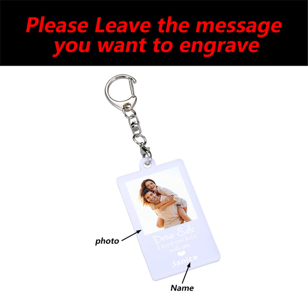 Custom Keychain with Picture and Message