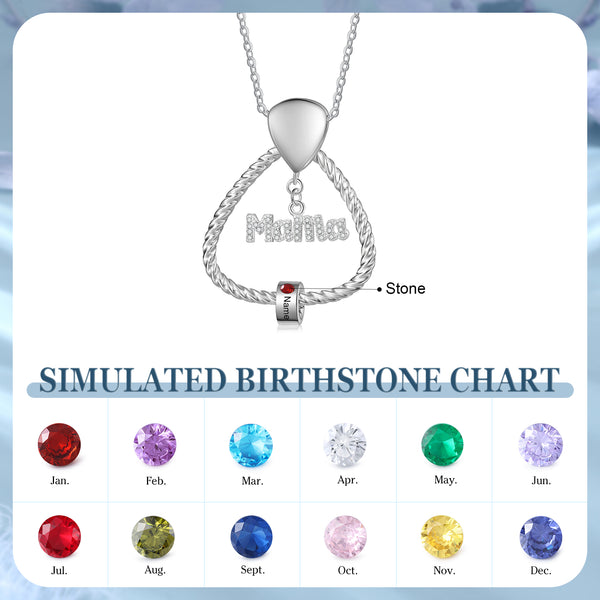Personalized Mama Necklaces with Names & Birthstones