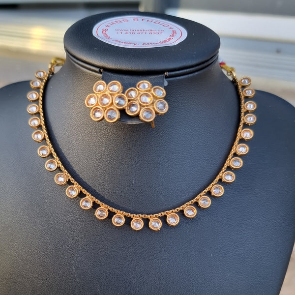 Petite Kundan Polki Necklace HNS Studio Canada