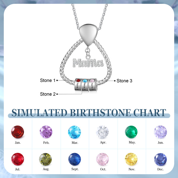 Personalized Mama Necklaces with Names & Birthstones
