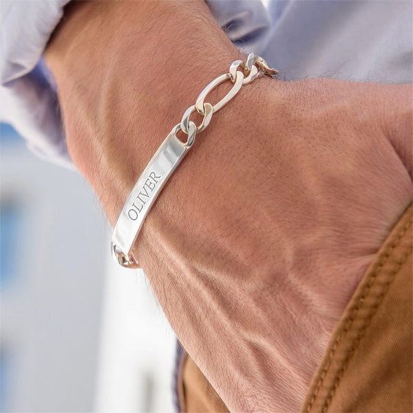 Personalized Sterling Silver Bracelet for Men HNS Studio Canada