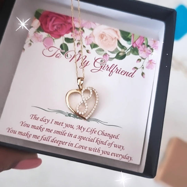 Gold-Filled Heart Necklace with Infinity Symbol β Timeless Elegance