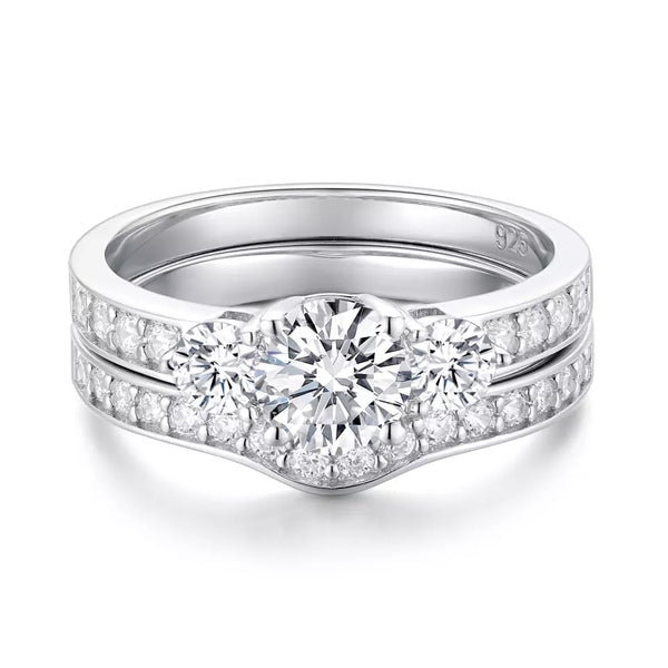 925 Sterling Silver Wedding Ring Set HNS Studio Canada