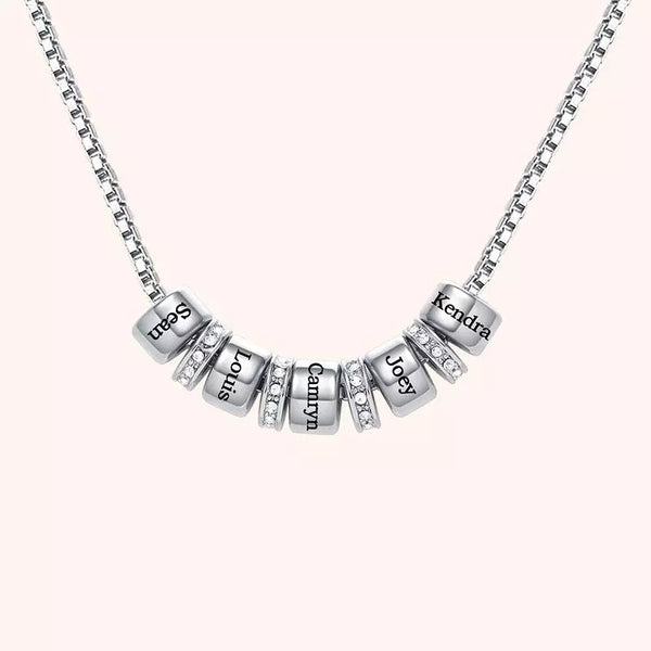 Mom necklace with Custom Name Beads