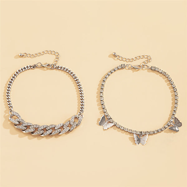 Rhinestone Butterfly Anklet HNS Studio Canada