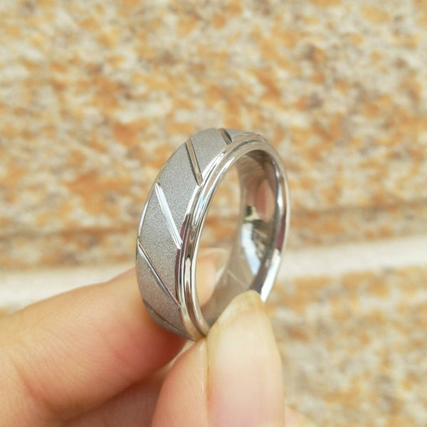 Men's Tungsten Carbide Band-HNS Studio
