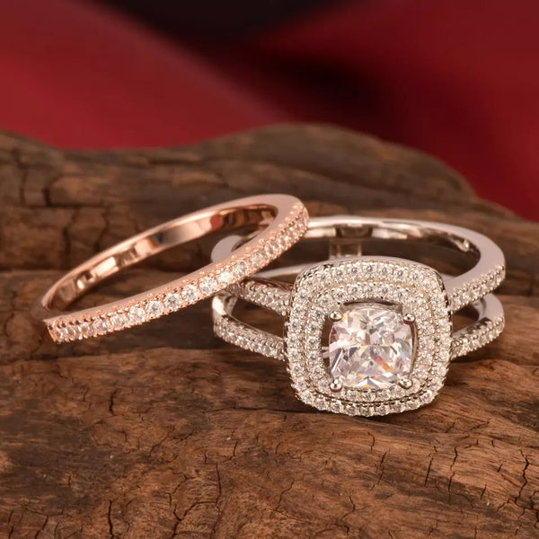 Sterling Silver Women's Wedding Ring Set HNS Studio Canada