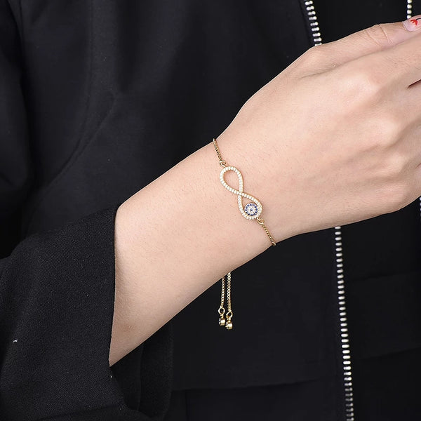 Infinity Evil Eye Bracelet HNS Studio Canada