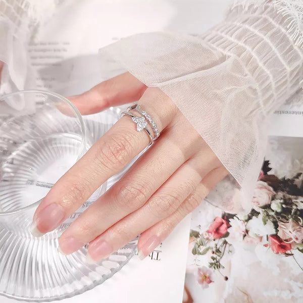 Butterfly Sterling Silver Open Ring HNS Studio Canada