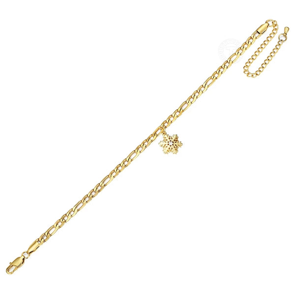 Gold Snowflake Anklet