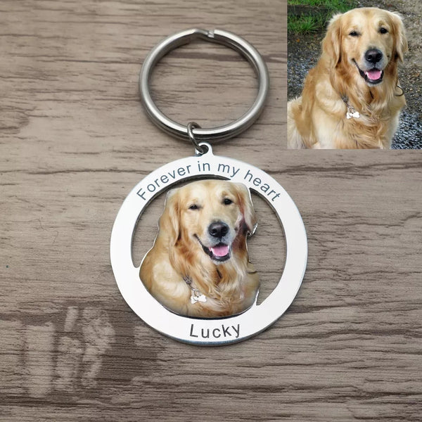 Personalized Dog Memorial Gifts- Photo Keychain HNS Studio Canada