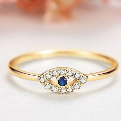 Evil Eye Sterling Silver Ring HNs Studio Canada