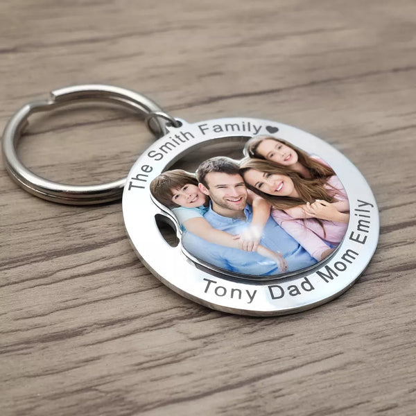 Custom Photo Family Keychain