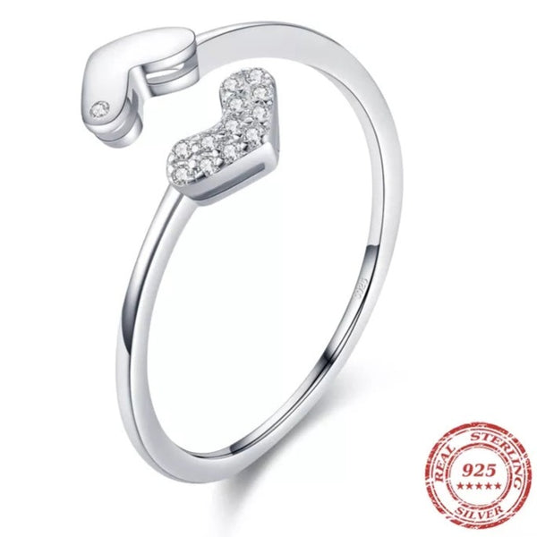 Double Heart Adjustable Ring HNS Studio Canada