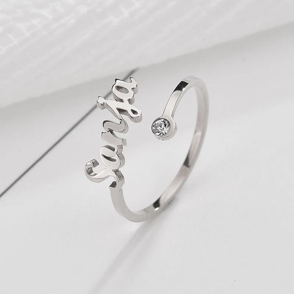 Birthstone Name Ring HNS Studio Canada