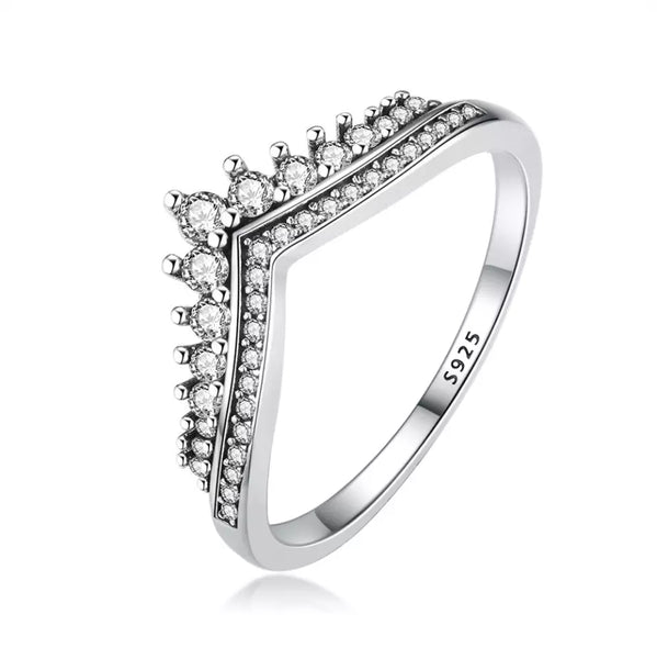 Princess Wishbone Ring 925 Sterling Silver HNS Studio Canada
