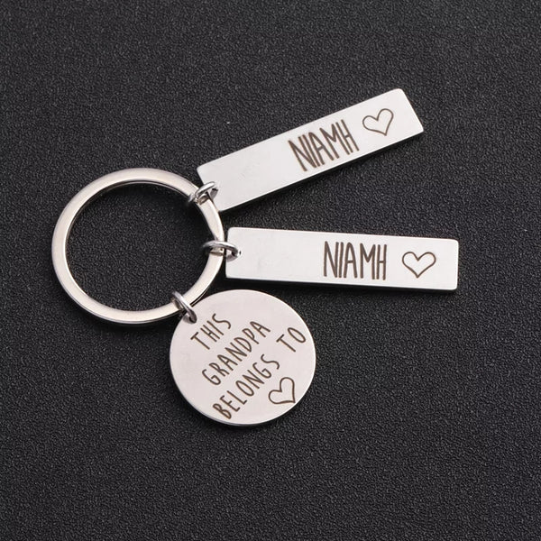 This Grandpa belongs to Personalized Keyring HNS Studio Canada