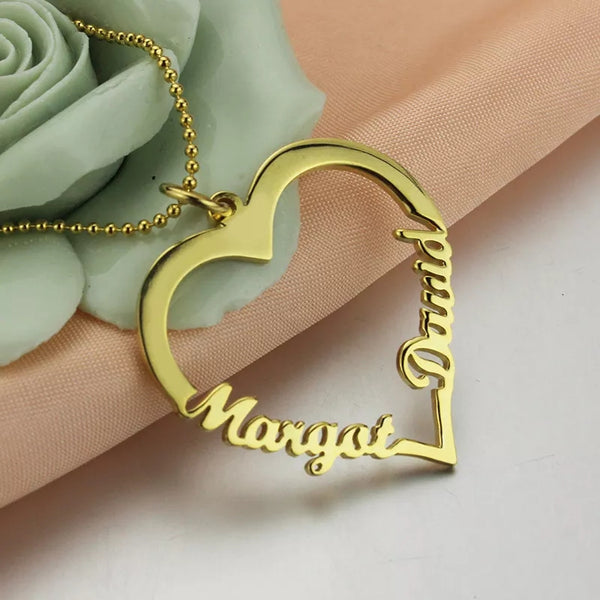 Custom Couple Name Necklace Sterling Silver HNS Studio Canada