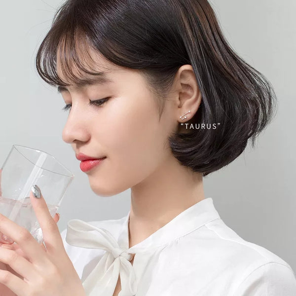 Constellation Zodiac Stud Earrings Sterling Silver HNS Studio Canada