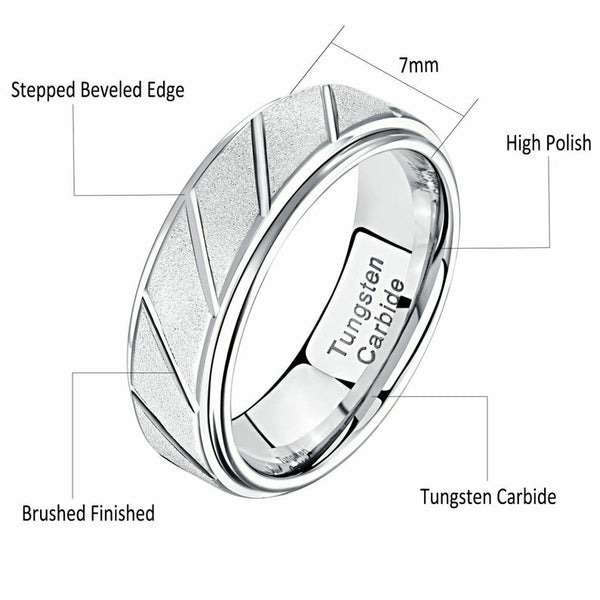 Men's Tungsten Carbide Band-HNS Studio