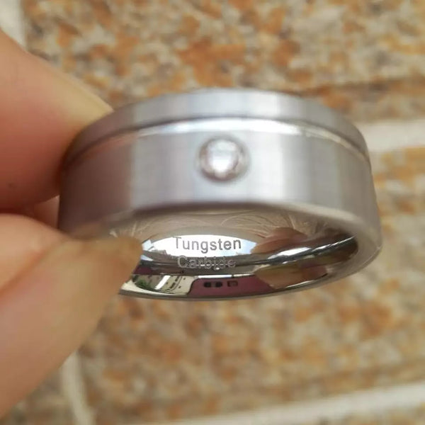 Men's Tungsten Wedding Band-HNS Studio