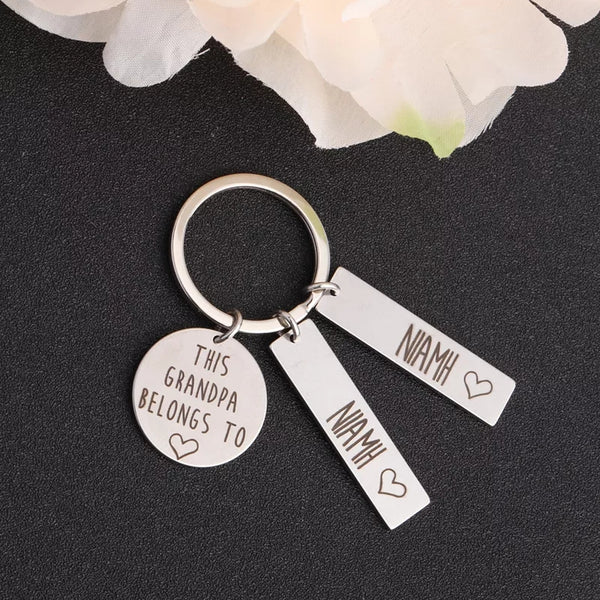 This Grandpa belongs to Personalized Keyring HNS Studio Canada 